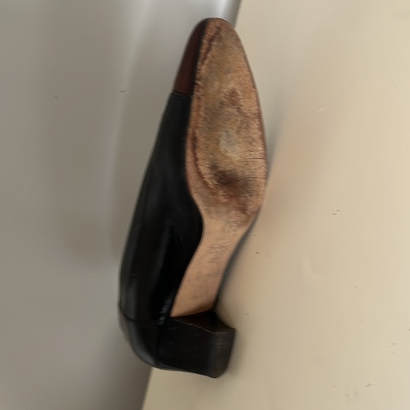 Vintage Lorbac Black/brown Block Heeled Pump, EU 38.5 US 8 - Picture 6 of 9